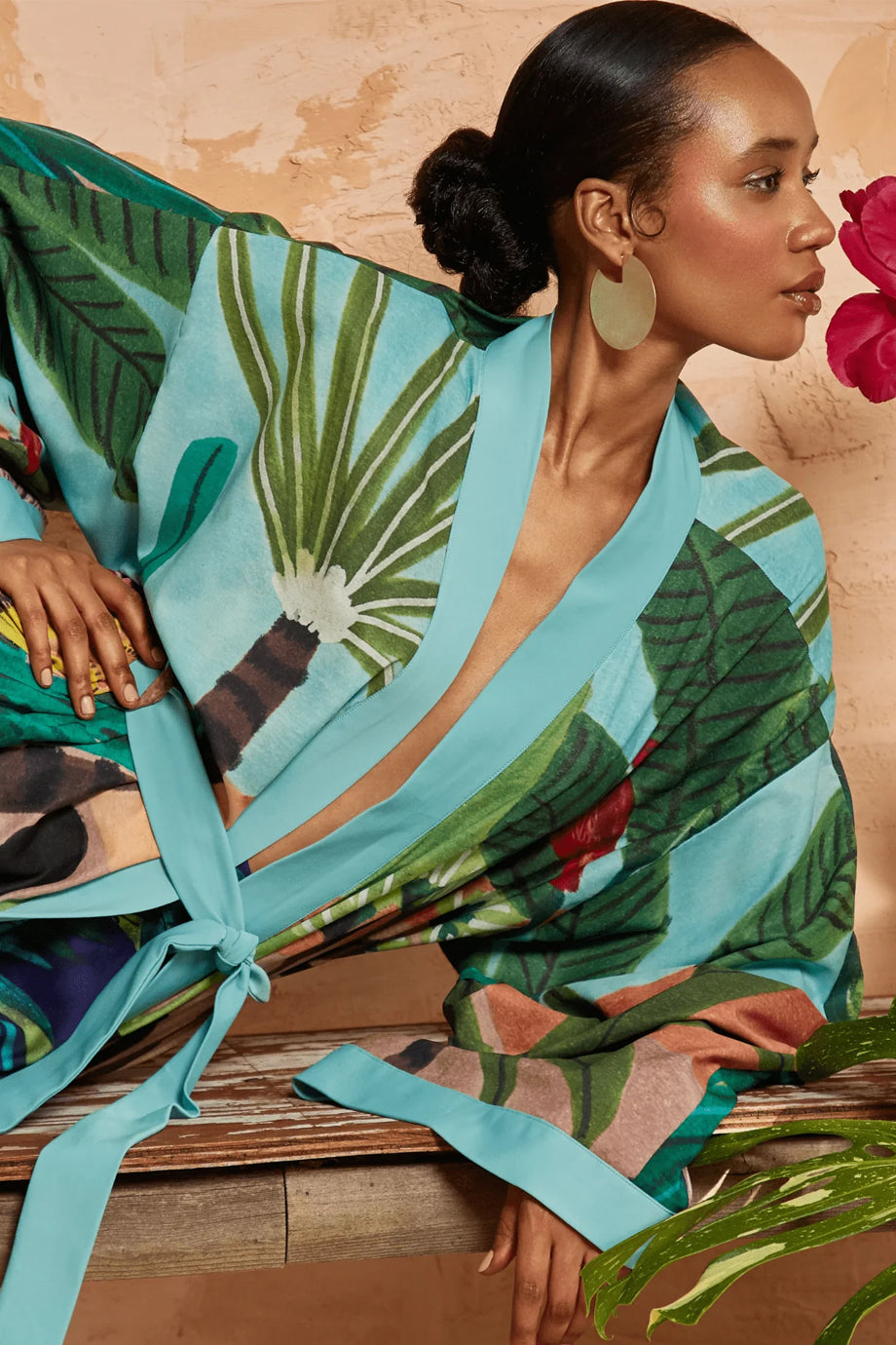 Selva Encantada Εμπριμέ Κιμονό | Γυναικεία Ρούχα - Beachwear - Loungewear | Selva Encantada Multicolor Print Kimono