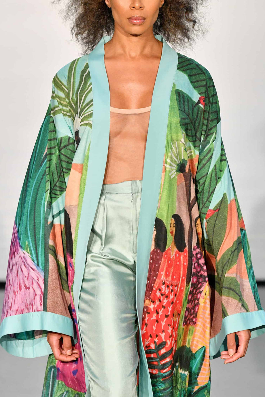 Selva Encantada Εμπριμέ Κιμονό | Γυναικεία Ρούχα - Beachwear - Loungewear | Selva Encantada Multicolor Print Kimono