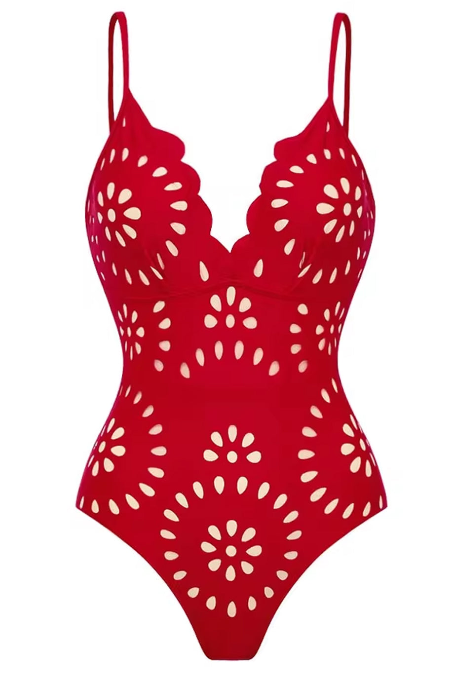 Scarlet Bloom Ολόσωμο Μαγιό και Παρεό | Γυναικεία Μαγιό Παρεό - Ολόσωμα - Swimwear | Scarlet Bloom One Piece Swimsuit with Pareo