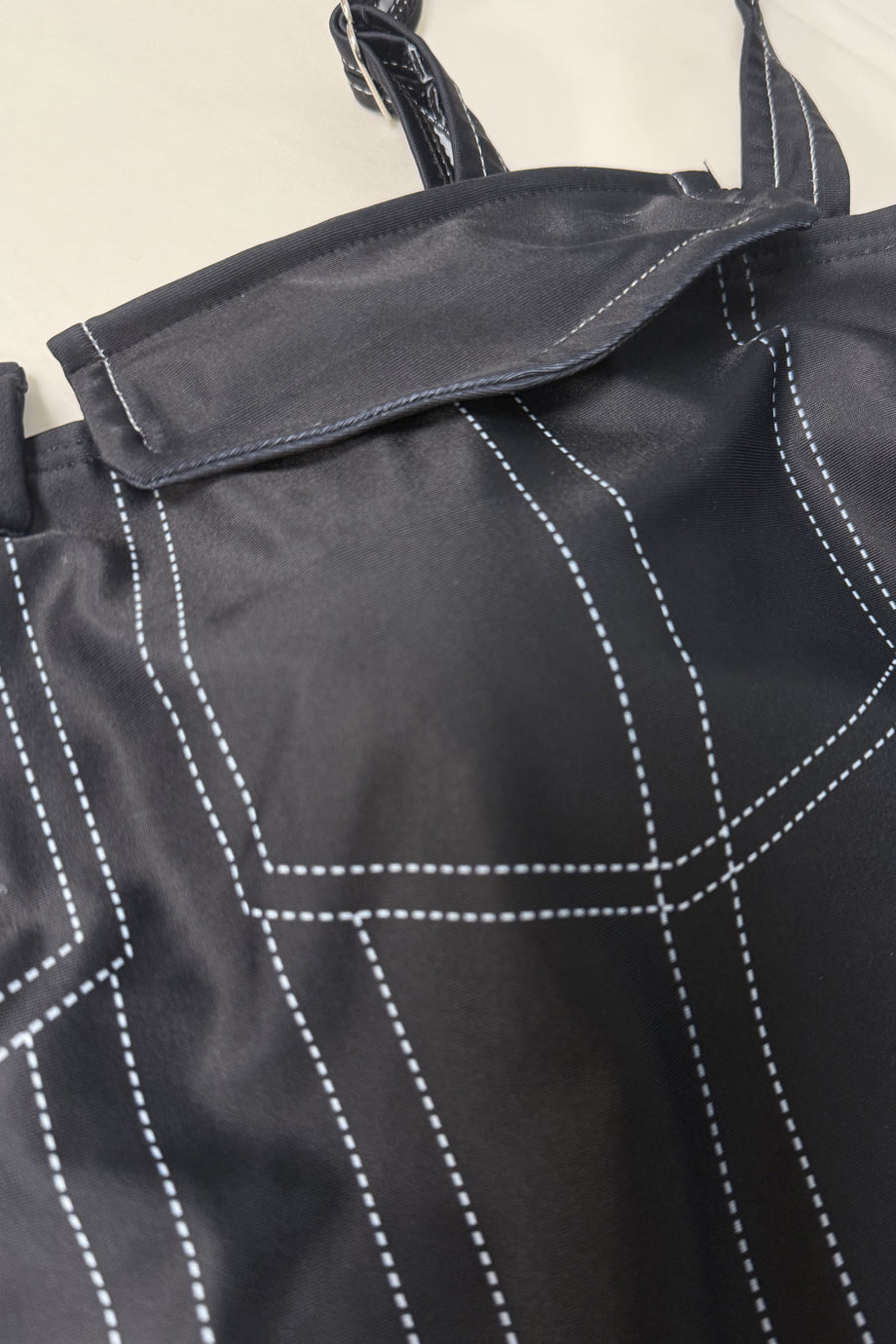 Velvet One-Piece Swimsuit and Pareo Pants Set