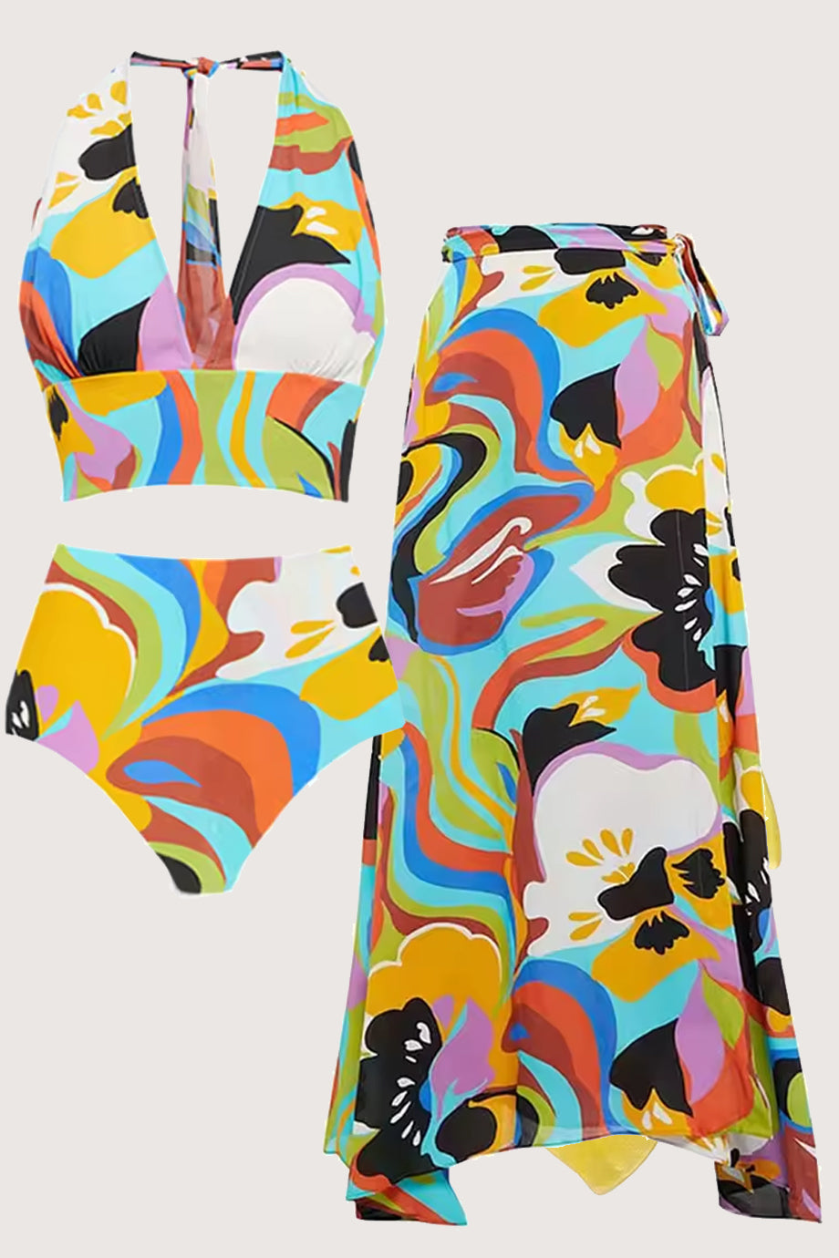 Bahía Bonita Bikini Swimsuit and Pareo Set