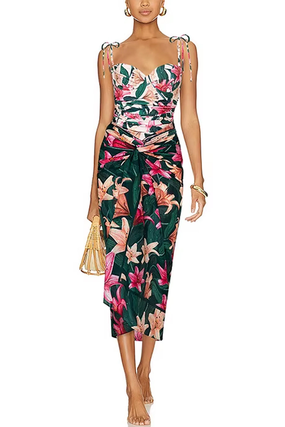 Calia Φλοράλ Ολόσωμο Μαγιό και Παρεό Σετ | Μαγιό - Ολόσωμα - Swimwear One Piece | Calia Floral One Piece Swimsuit and Pareo Set