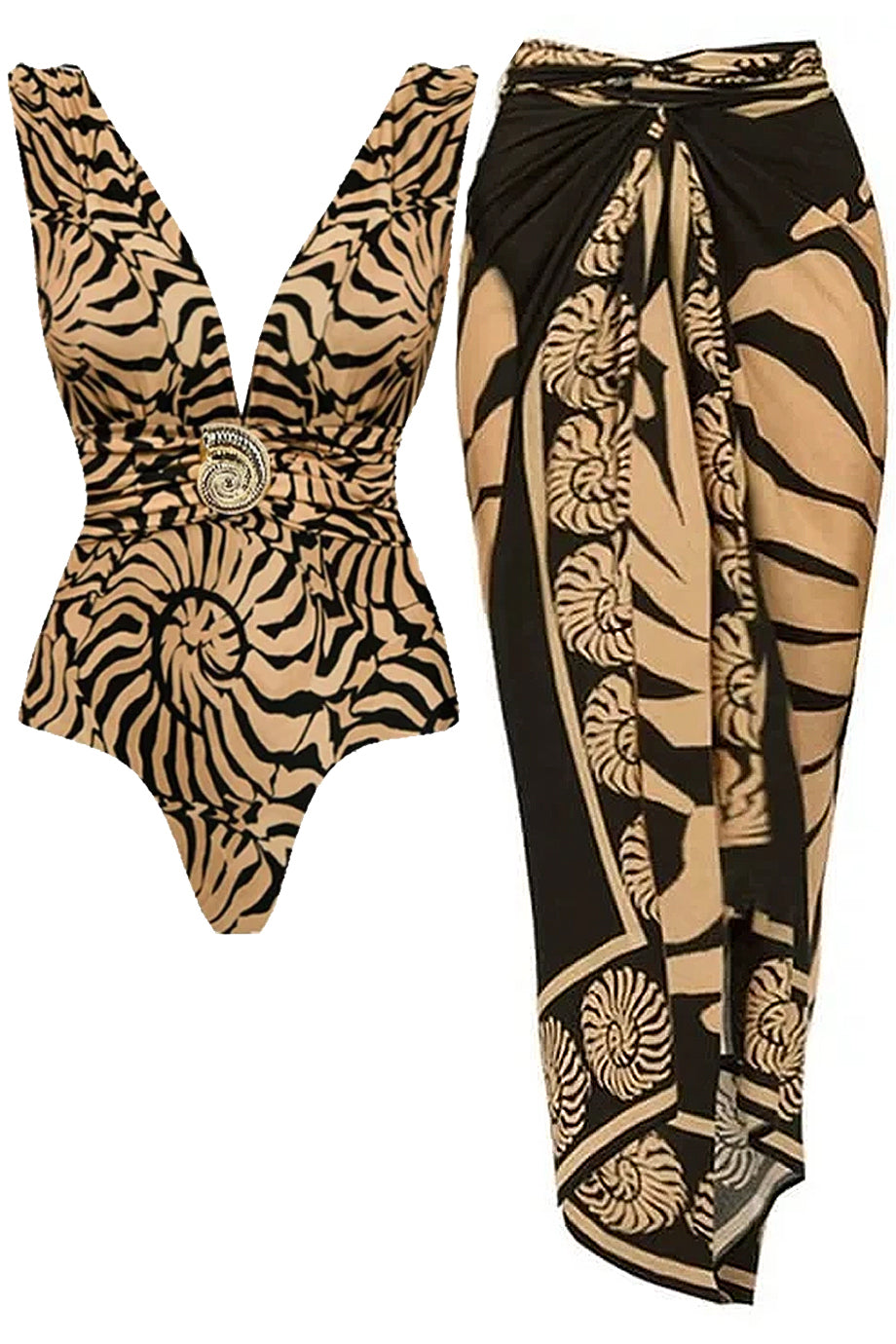 Zirelle One-Piece Swimsuit and Pareo Set