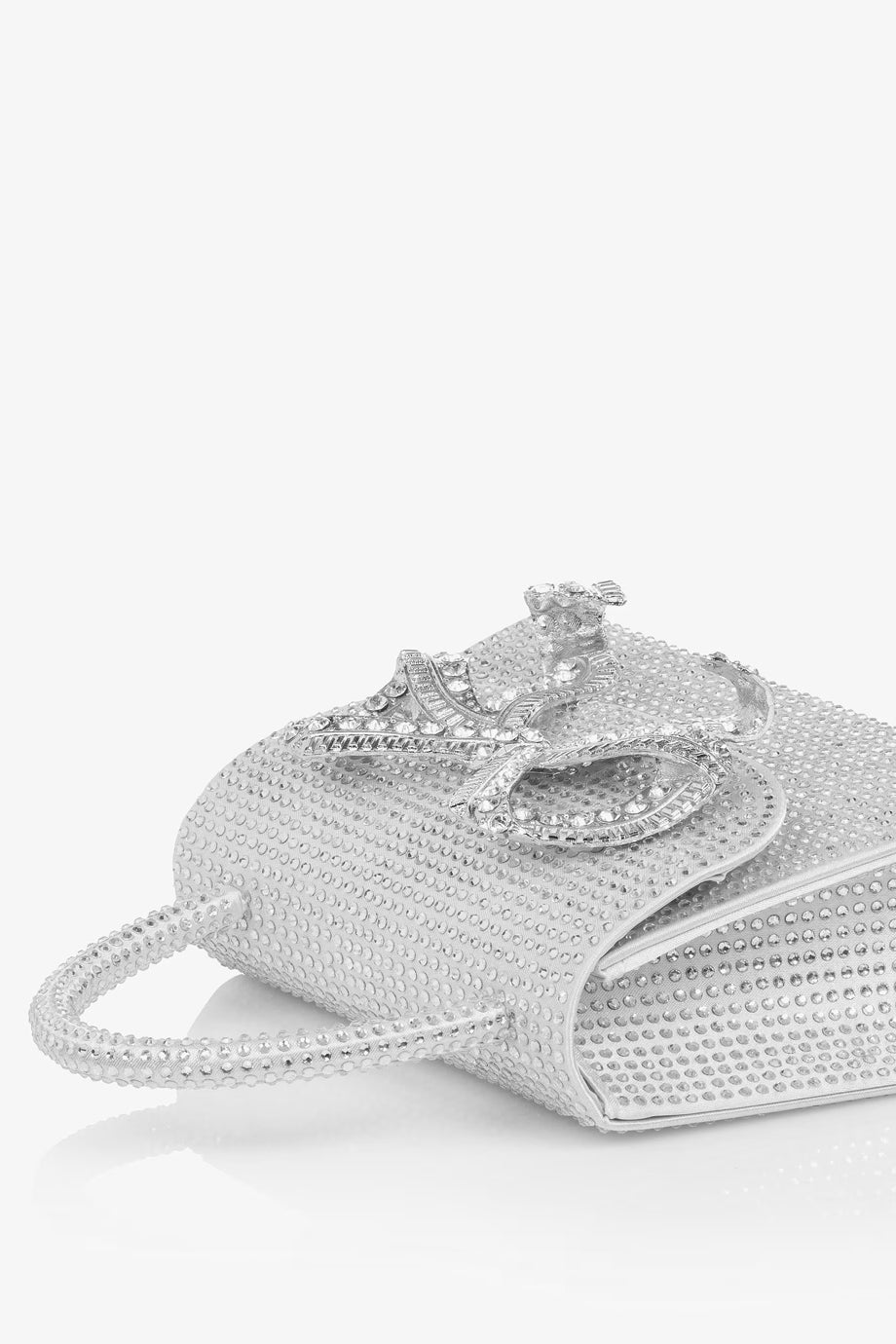 Voila Βραδινό Τσαντάκι με Κρύσταλλα και Φιόγκο |Τσάντες - Βραδινά Τσαντάκια - Clutch | Voila Evening Bag Clutch with Crystals