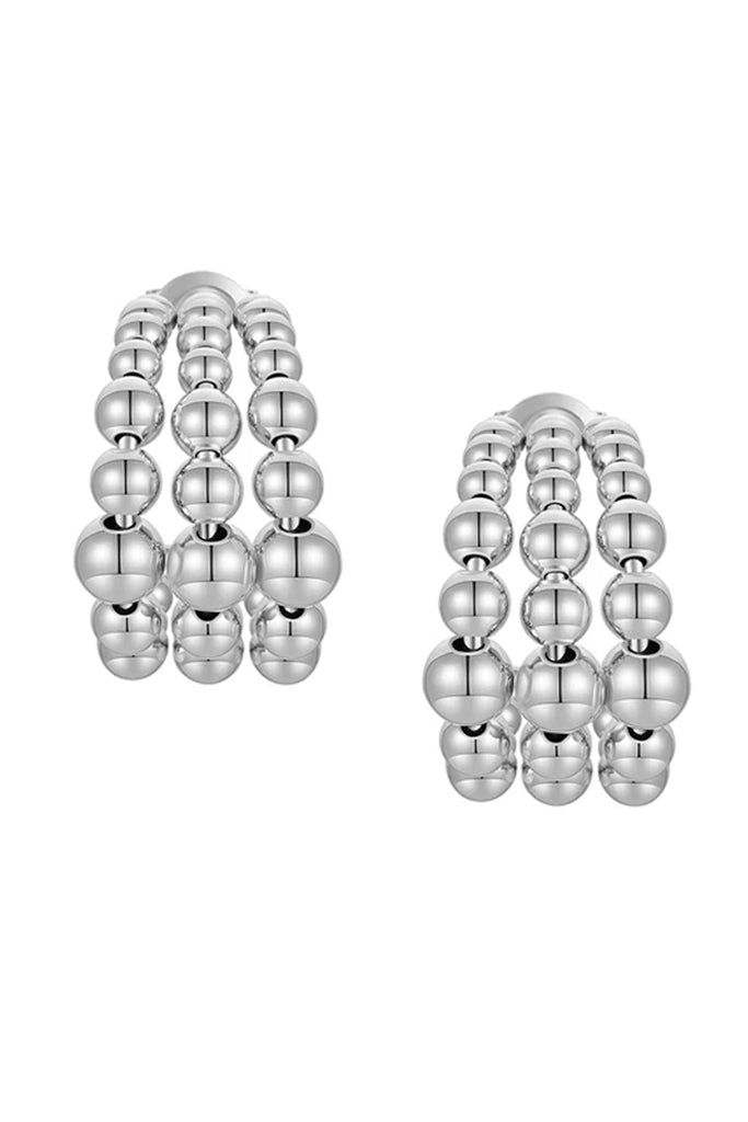 Sarlety Ασημί Σκουλαρίκια Κρίκοι | Σκουλαρίκια Earrings| Sarlety Silver Hoop Earrings