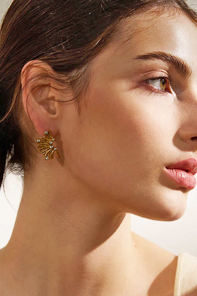 Sorrel Σκουλαρίκια Λουλούδι με Κρύσταλλα | Κοσμήματα - Σκουλαρίκια Jewelry | Sorrel Crystal Flower Earrings