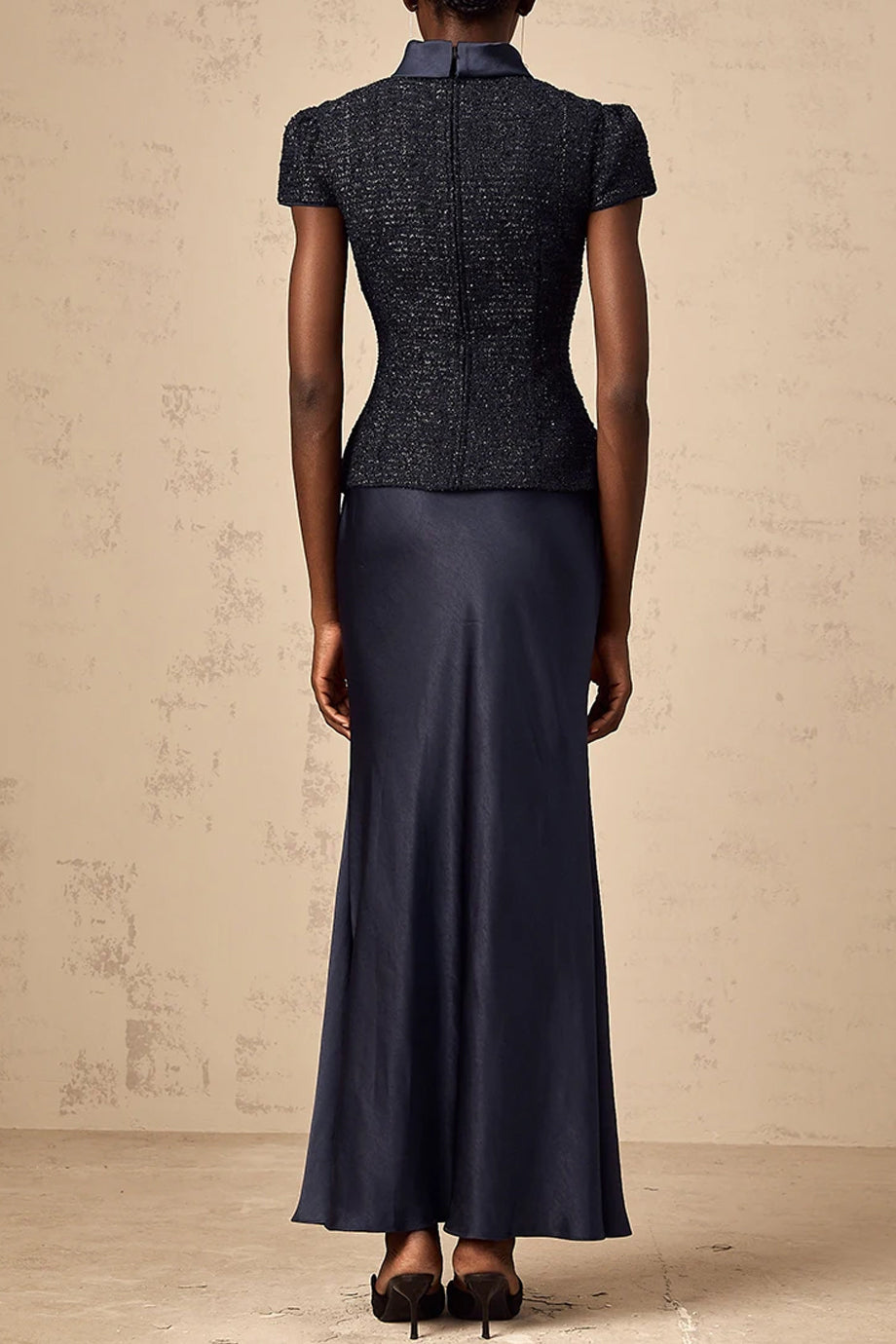 Solange Satin Dress with Short Jacket