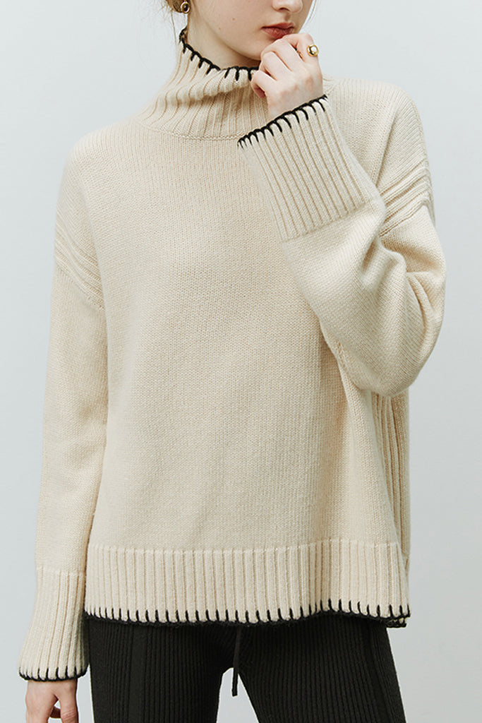 Carty Assymetrical Turtleneck Sweater
