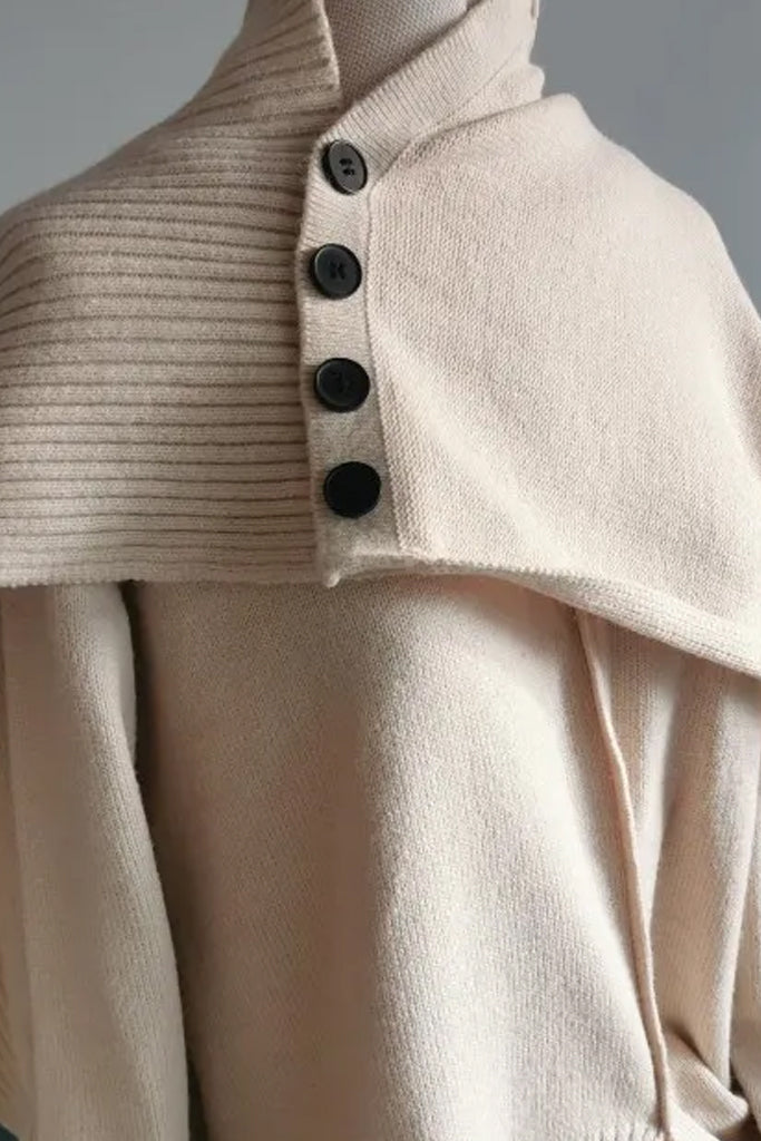 Divona Πουλόβερ με Ιδιαίτερο Σχέδιο | Γυναικεία Ρούχα - Πουλόβερ Πλεκτά | Divona Cloak Irregular Sweater