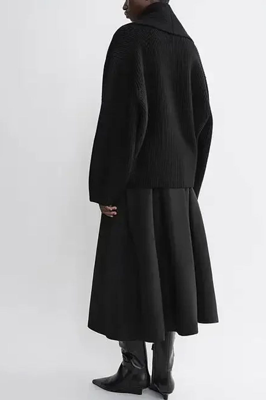 Nerisse Πλεκτή Φαρδιά Ζακέτα με Γιακά | Ζακέτες Πλεκτά Knitwear Cardigans | Nerisse Knit Cardigan with Wide Collar