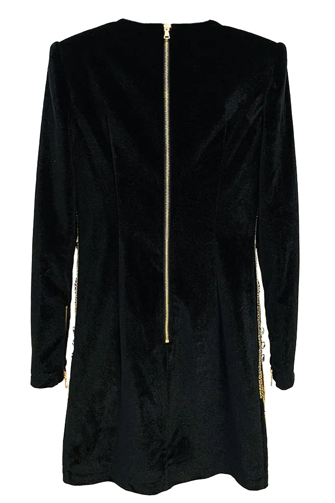 Carmilia Μαύρο Μίνι Φόρεμα με Κεντήματα | Γυναικεία Φορέματα - Βραδινά | Carmilia Black Mini Embelished Dress