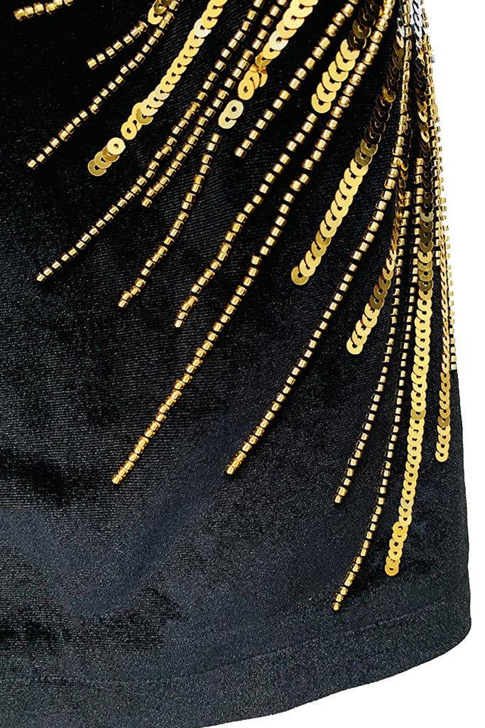 Carmilia Μαύρο Μίνι Φόρεμα με Κεντήματα | Γυναικεία Φορέματα - Βραδινά | Carmilia Black Mini Embelished Dress