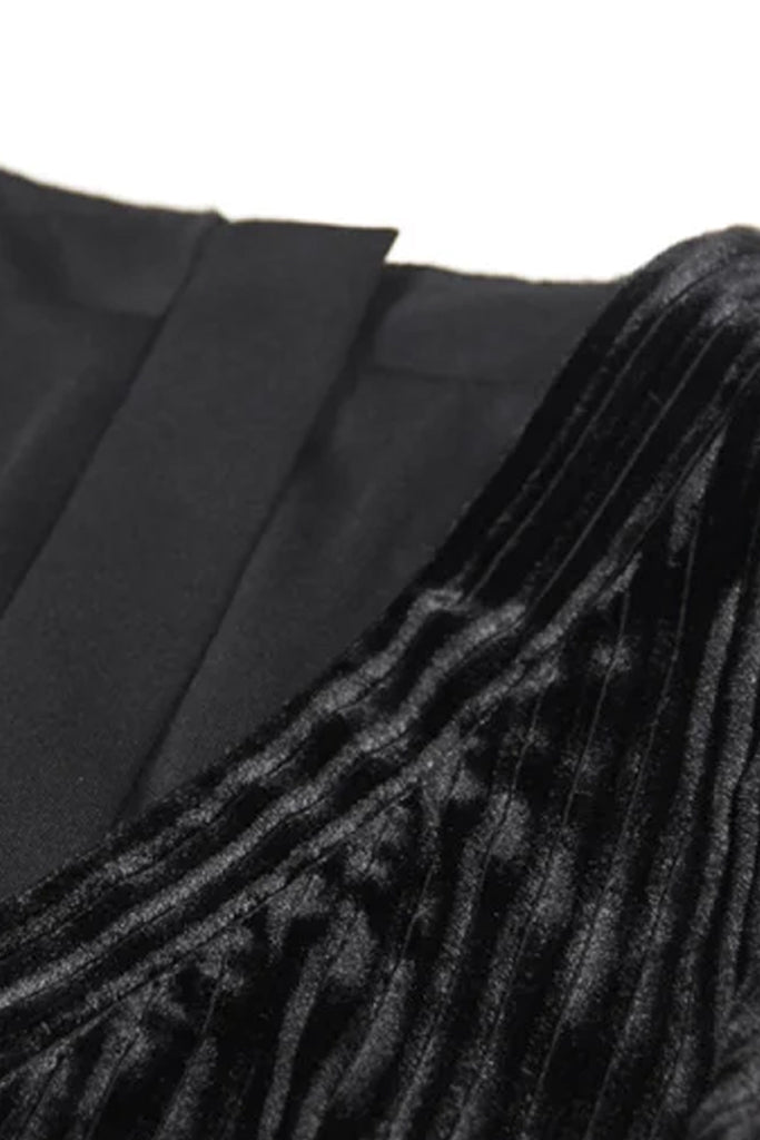 Sorrento Black Velvet Midi Dress