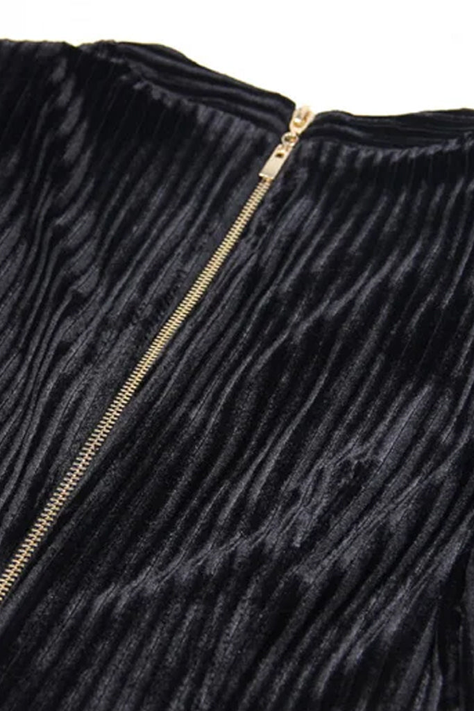 Sorrento Black Velvet Midi Dress