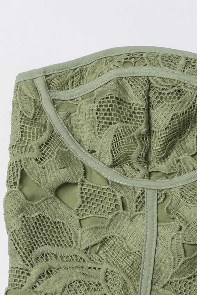 Abito senza spalline in pizzo Eulalia