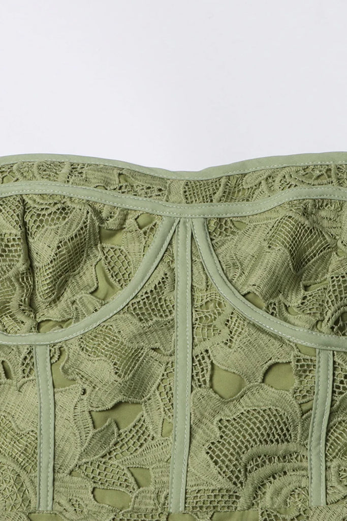 Abito senza spalline in pizzo Eulalia