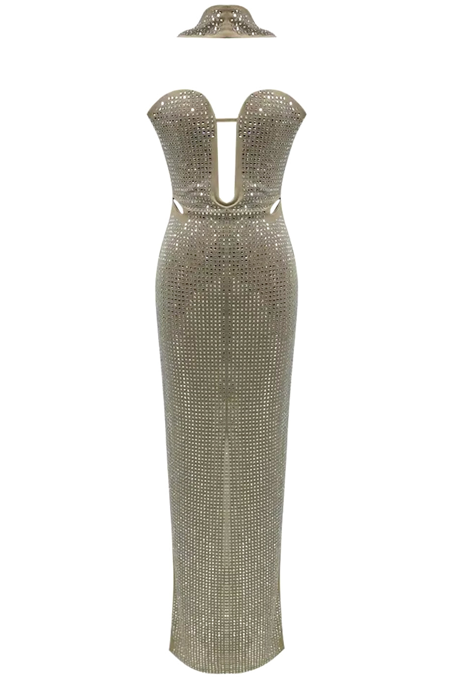 Crystal Glow Στράπλες Φόρεμα με Κρύσταλλα | Γυναικεία Ρούχα - Φορέματα - Βραδινά | Crystal Glow Strapless Dress with Crystals