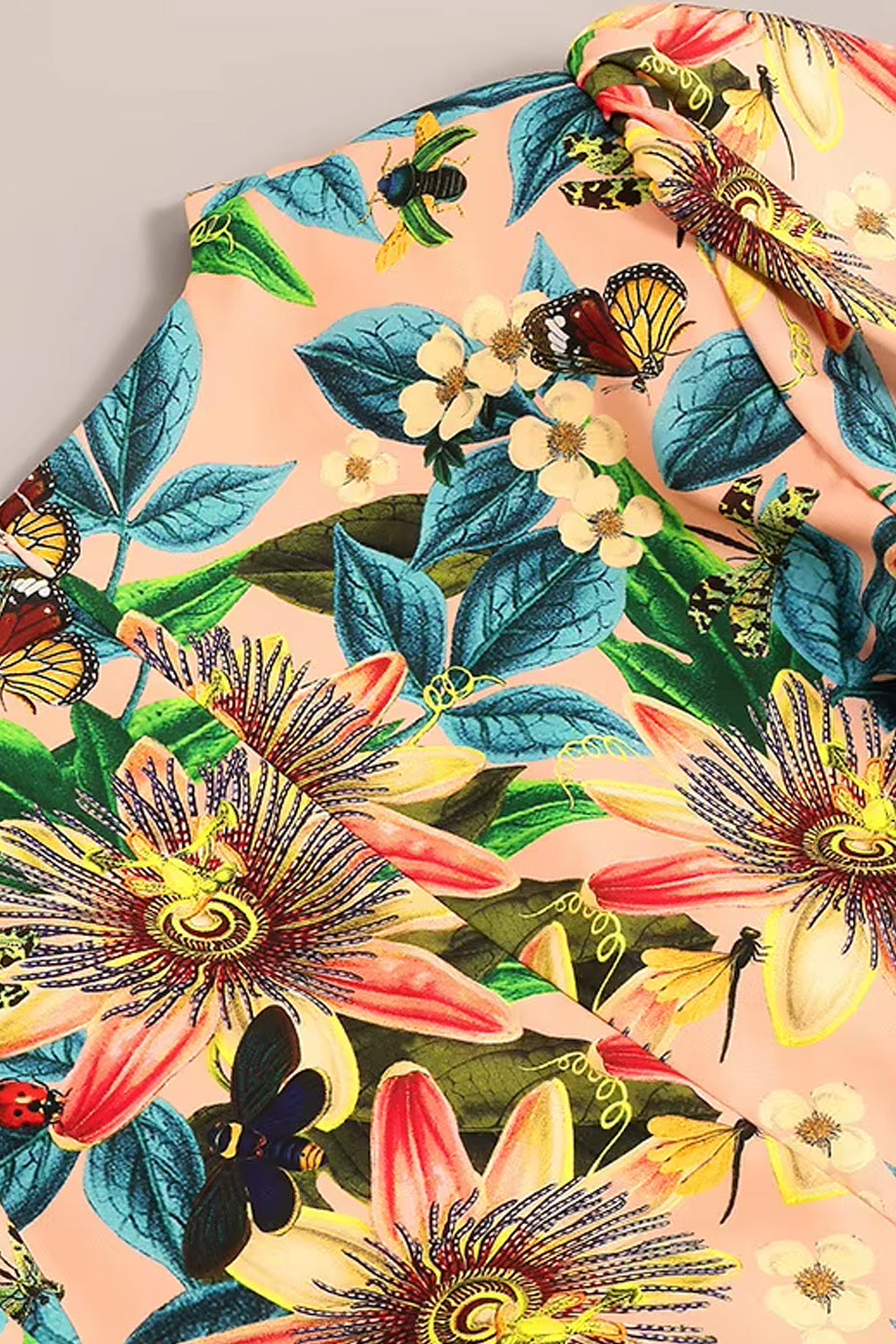 Tropic Bloom Μίνι Φόρεμα με Ανοίγματα | Φορέματα - Βραδινά - Evening Dresses | Tropic Bloom Mini Dress with Cut-Outs