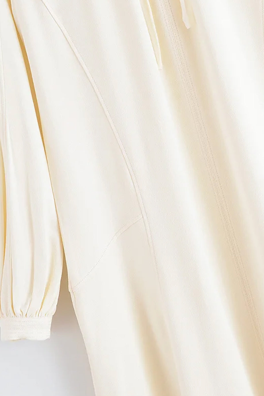 Ecru Μίντι Φόρεμα με Σχέδιο Δεσίματος στο Λαιμό | Φορέματα - Casual Dresses | Ecru Midi Dress with Tie-Neck Detail