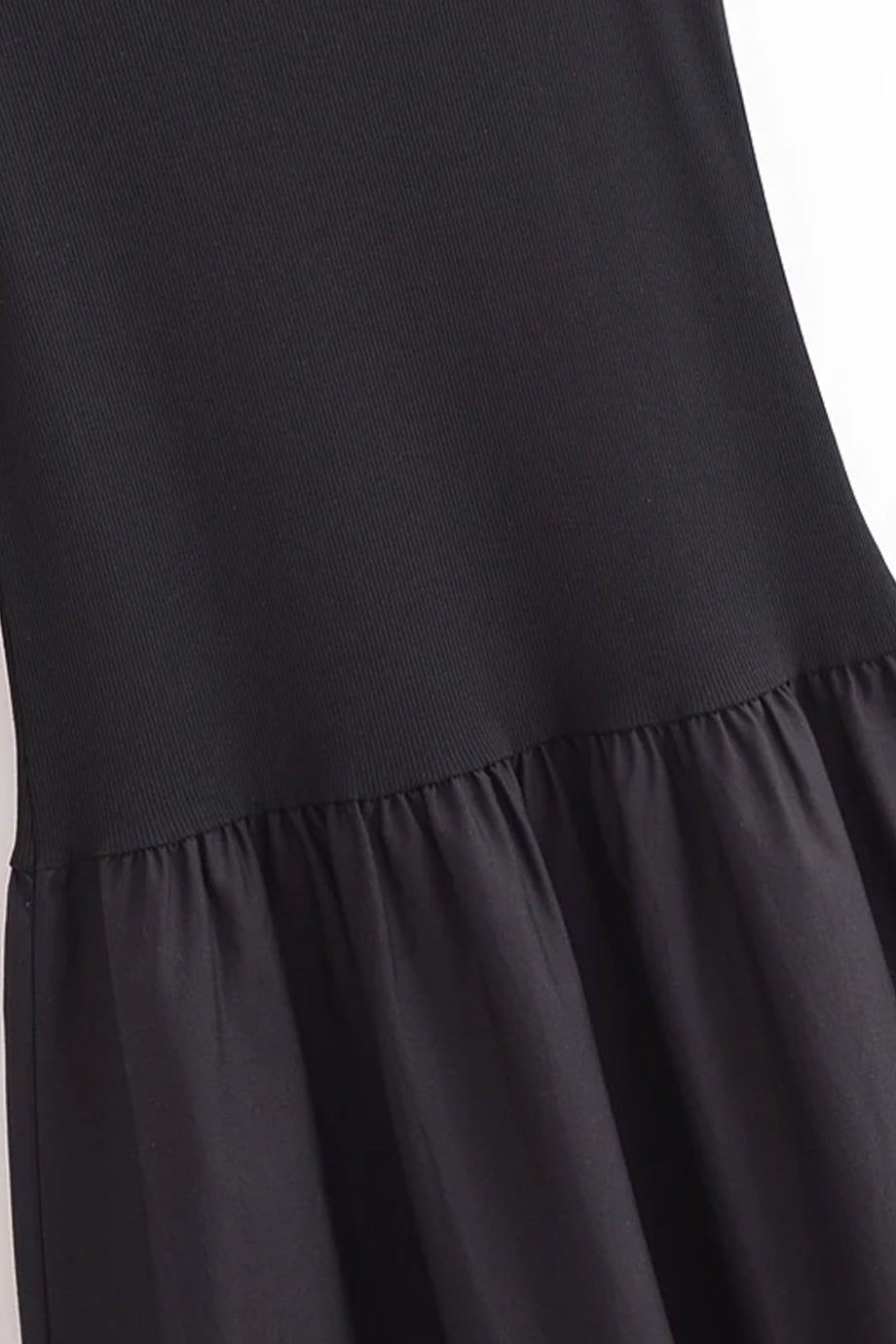 Noiree Μαύρο Αμάνικο Φόρεμα με Σουρωτή Φούστα | Φορέματα - Casual Dresses | Noiree Black Sleeveless Dress with Gathered Skirt