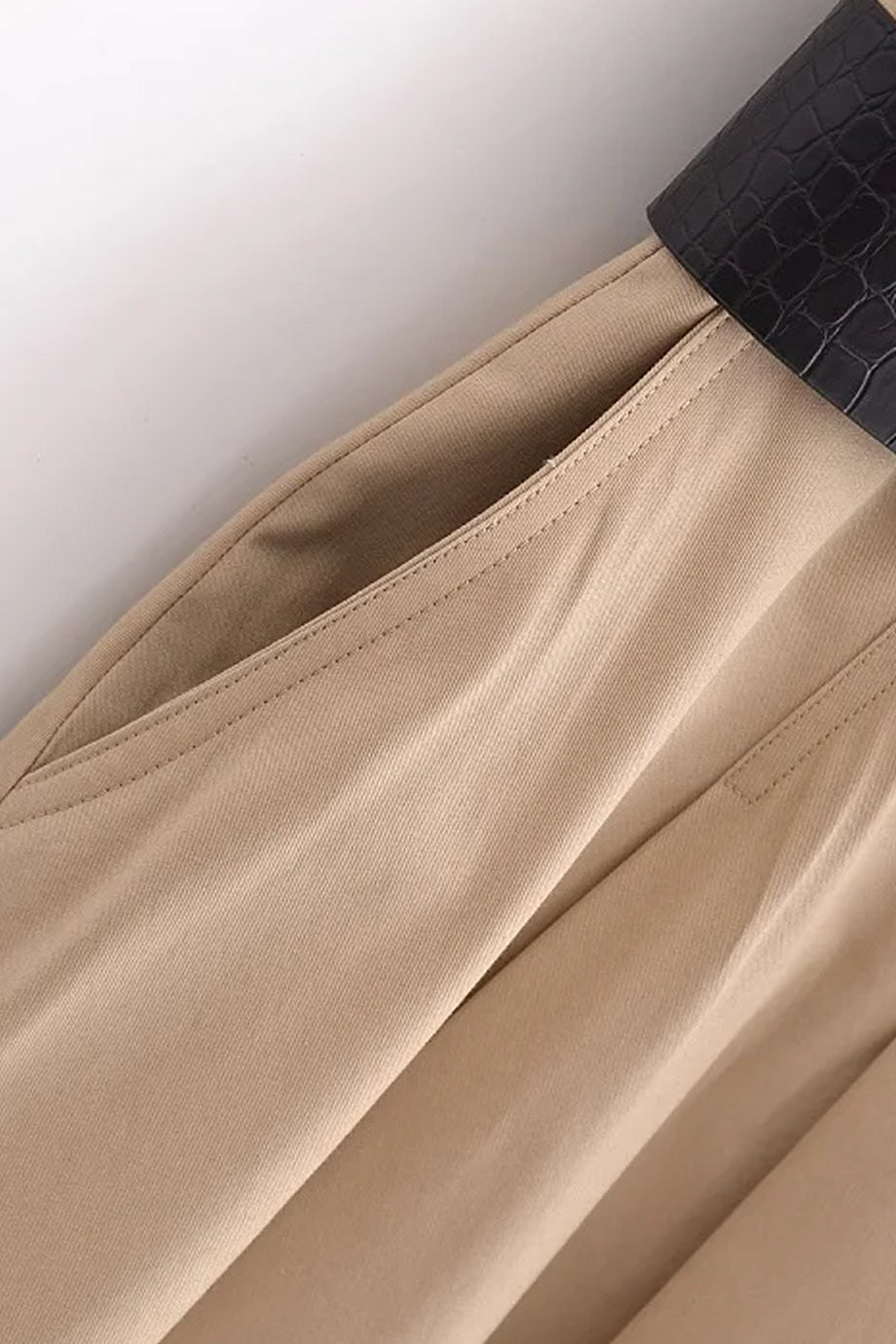 Terra Midi Dress with Belt and Pleats