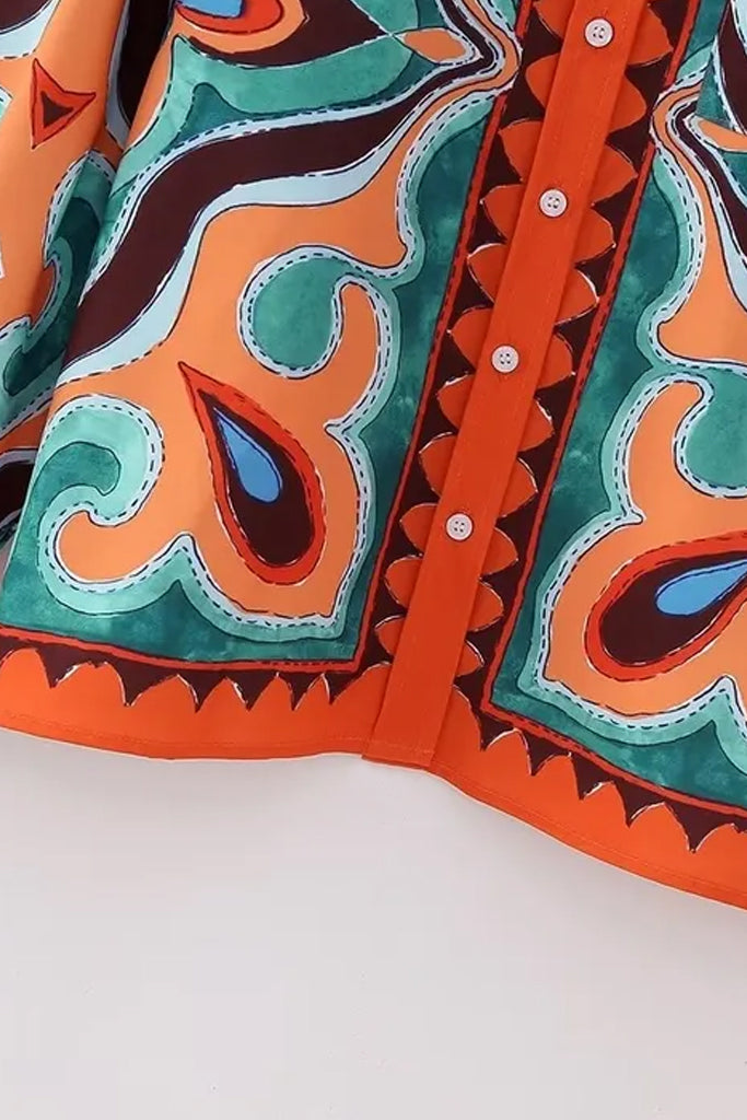 Vylato Εμπριμέ Πουκάμισο | Γυναικεία Ρούχα - Τοπ - Πουκάμισα | Vylato Multicolor Shirt