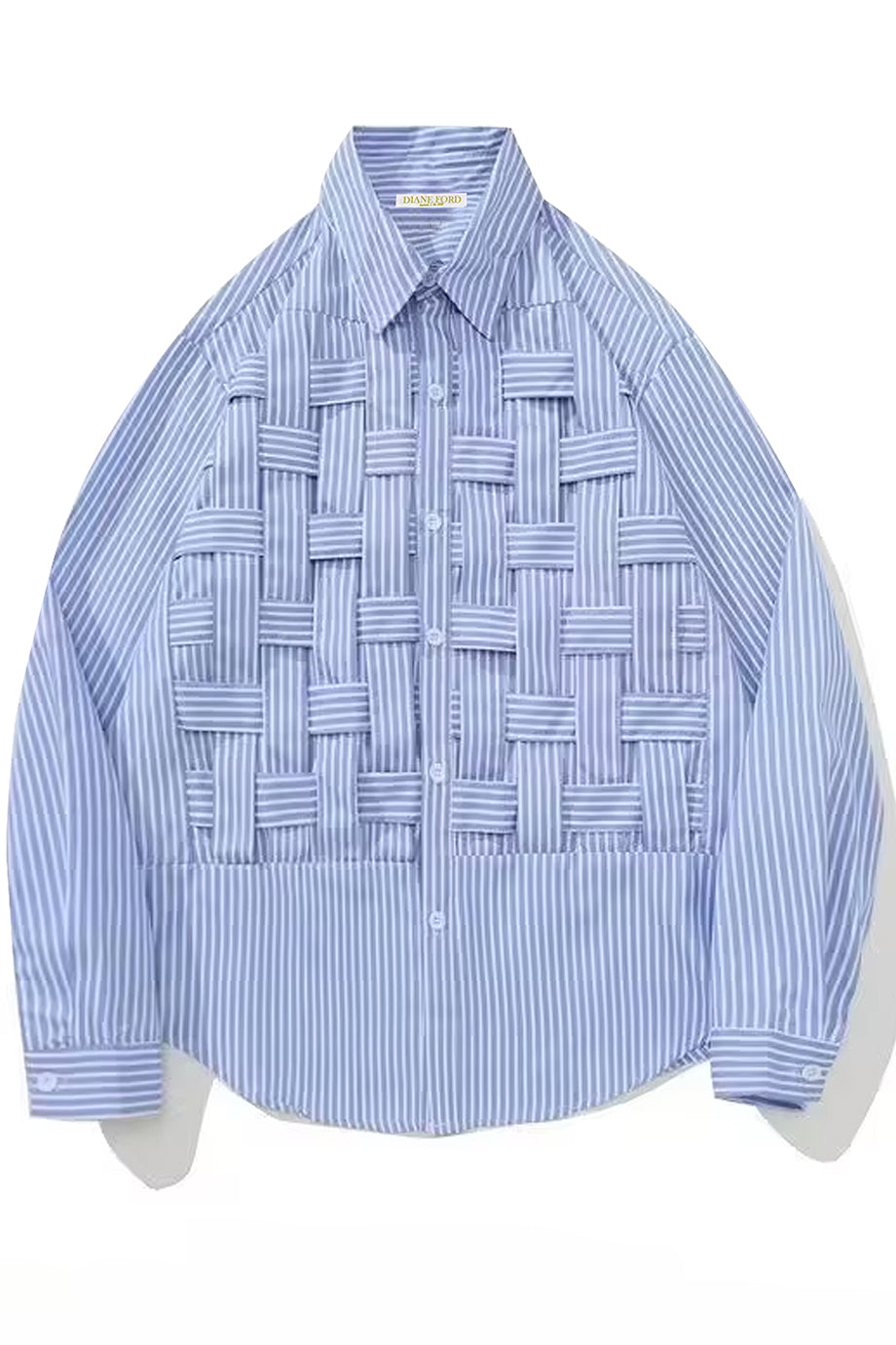 Checkers Ριγέ Πουκάμισο με Ανοίγματα | Γυναικεία Ρούχα - Πουκάμισα Τοπ | Checkers Striped Hollow Out Shirt