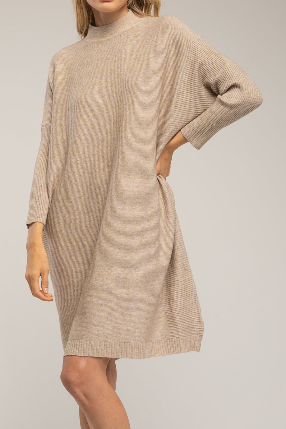 Solenne Πλεκτό Φόρεμα με Γιακά Perkins | Φορέματα - Πλεκτά Knitwear Dresses | Solenne Knit Dress with Perkins Collar