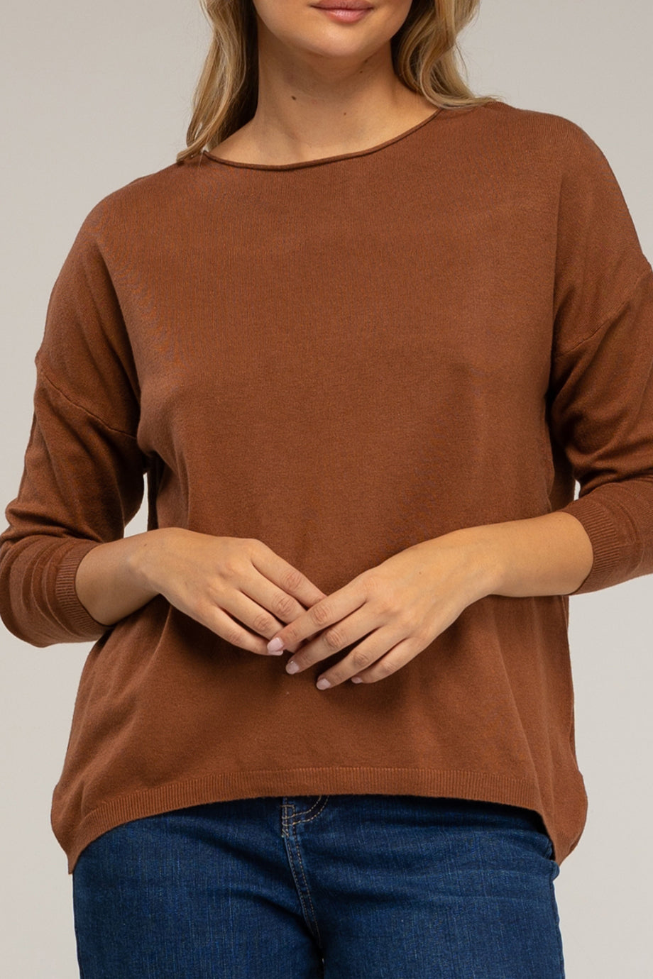 Naline Πλεκτή Μπλούζα με Μακριά Μανίκια | Τοπ, Μπλούζες Knits Knitwear| Naline Long-Sleeved Knit Top