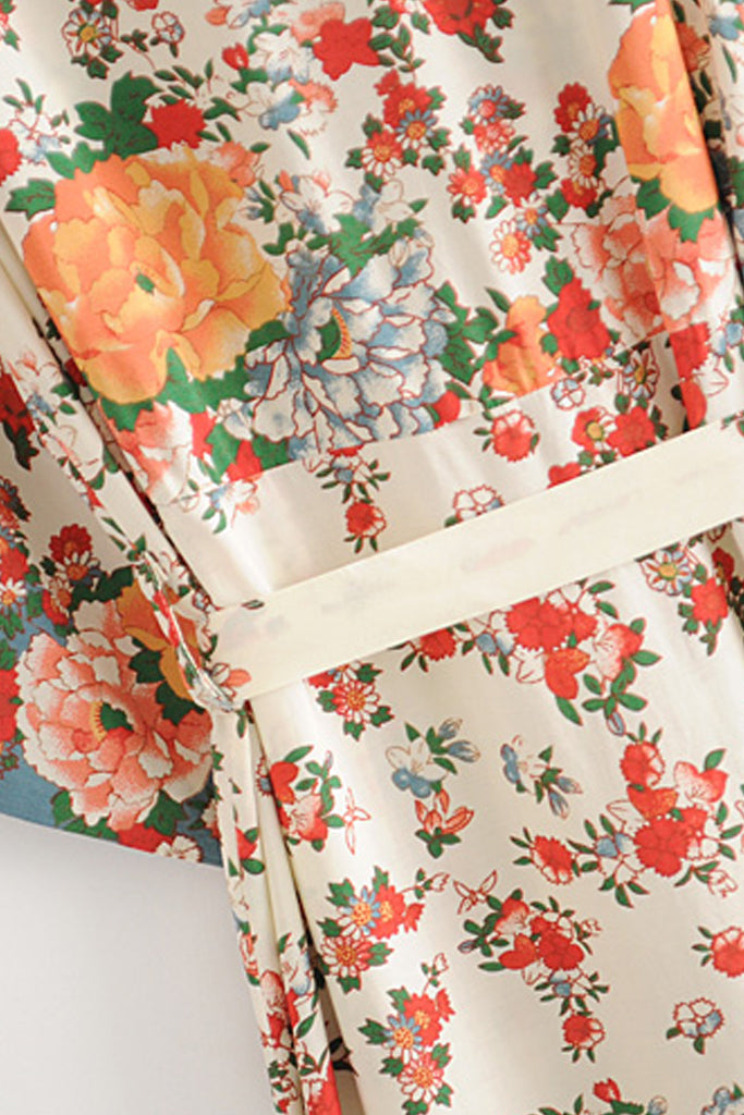 Akina Πολύχρωμο Φλοράλ Εμπριμέ Κιμονό | Γυναικεία Ρούχα - Beachwear - Loungewear