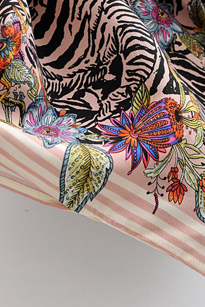 Hymani Πολύχρωμο Εμπριμέ Κιμονό με Animal Print | Γυναικεία Ρούχα - Beachwear - Loungewear