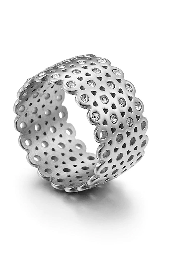 Anello Wren in oro con cristalli