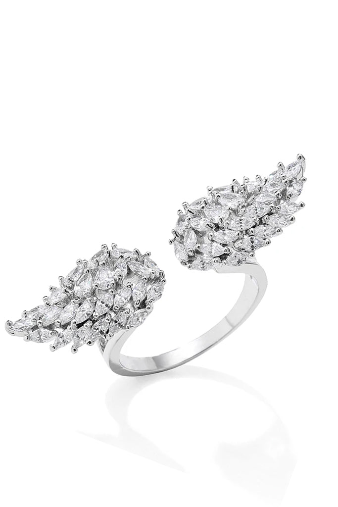 Anello Ali in Argento con Cristalli