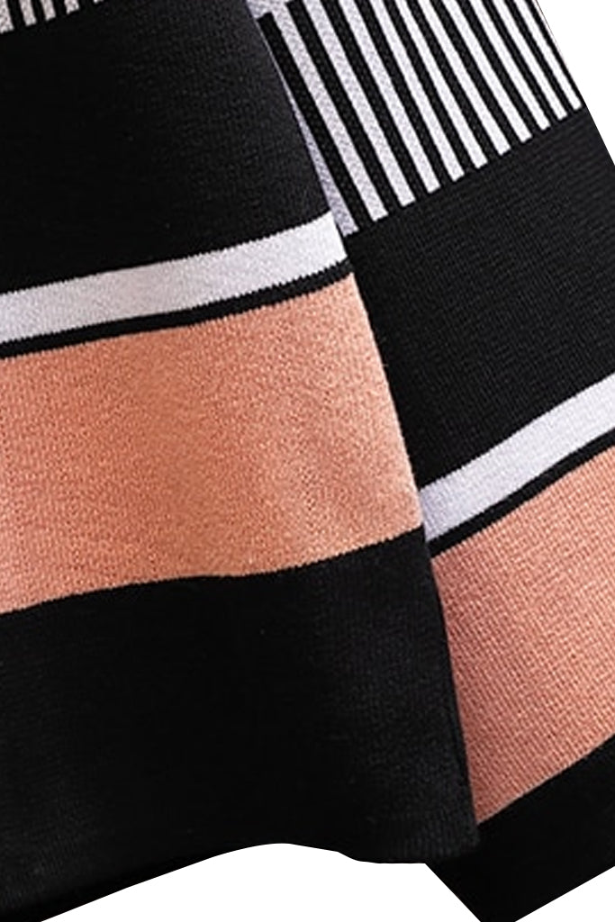 Kertina Μαύρο Πλεκτό Σετ με Μπλούζα και Φούστα | Γυναικεία Ρούχα - Πλεκτά Σετ