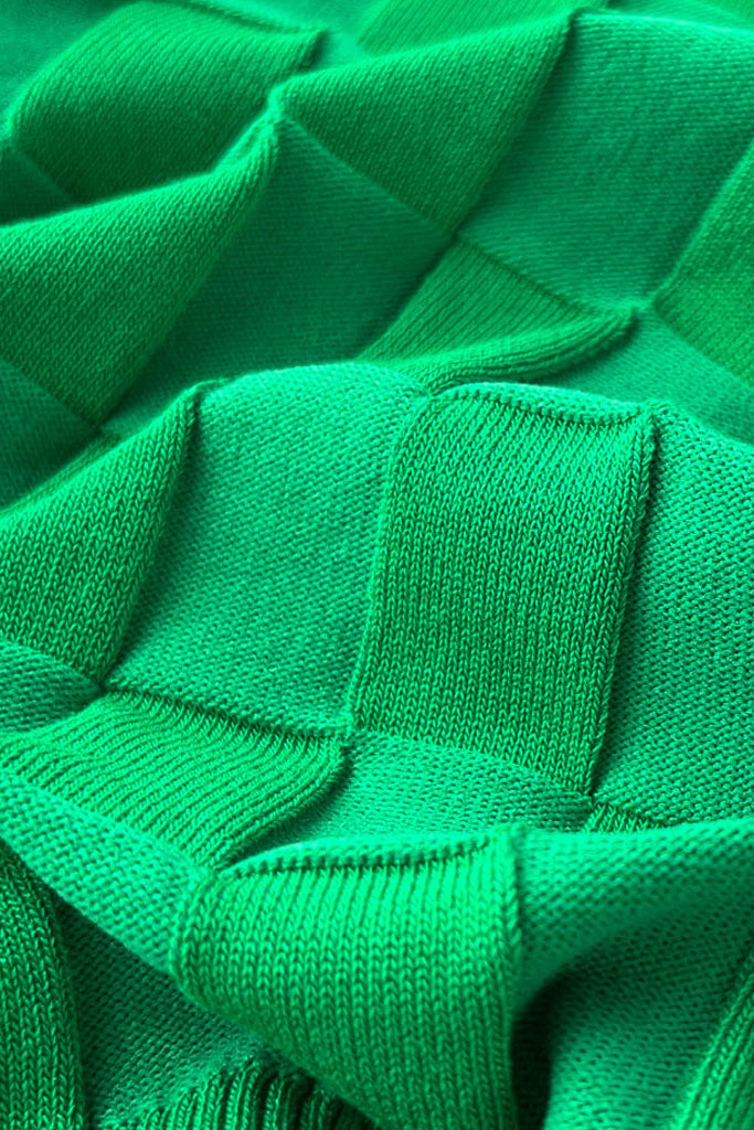 Completo top e pantaloni in maglia verde Alira