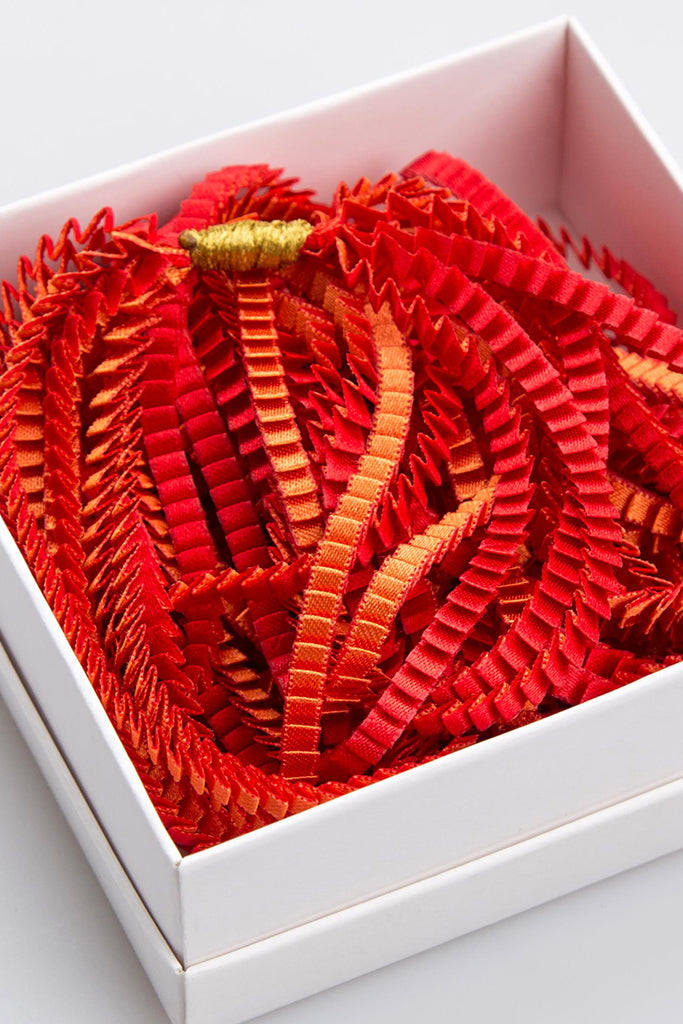 Collana Essilp in tessuto multicolore verde oliva