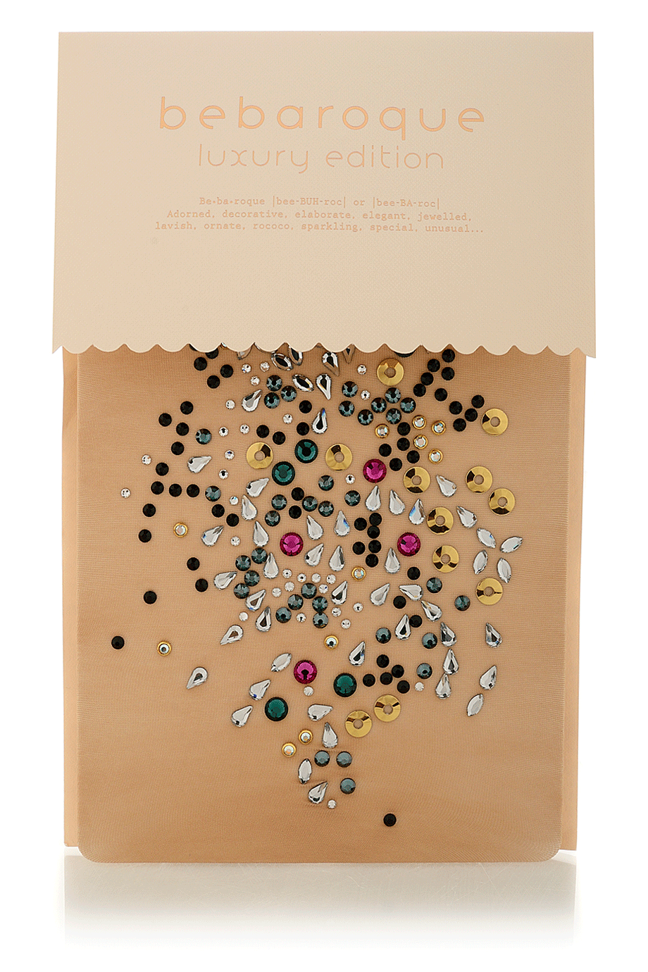 Μπεζ Καλσόν με Κρύσταλλα Swarovski | Καλσόν - BEBAROQUE