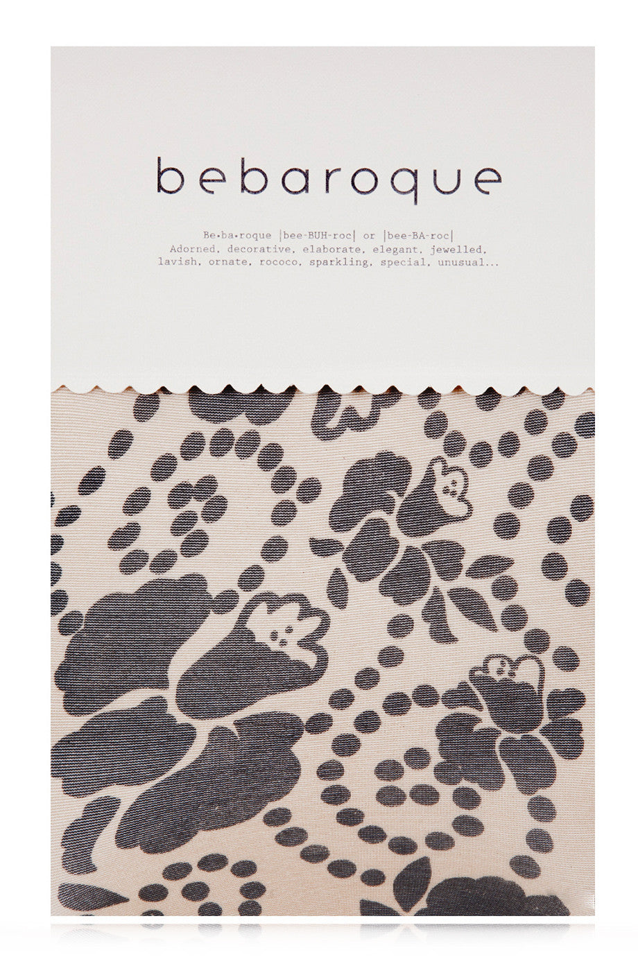 BEBAROQUE LOLITA Μπεζ Μαύρο Καλσόν με Σχέδια