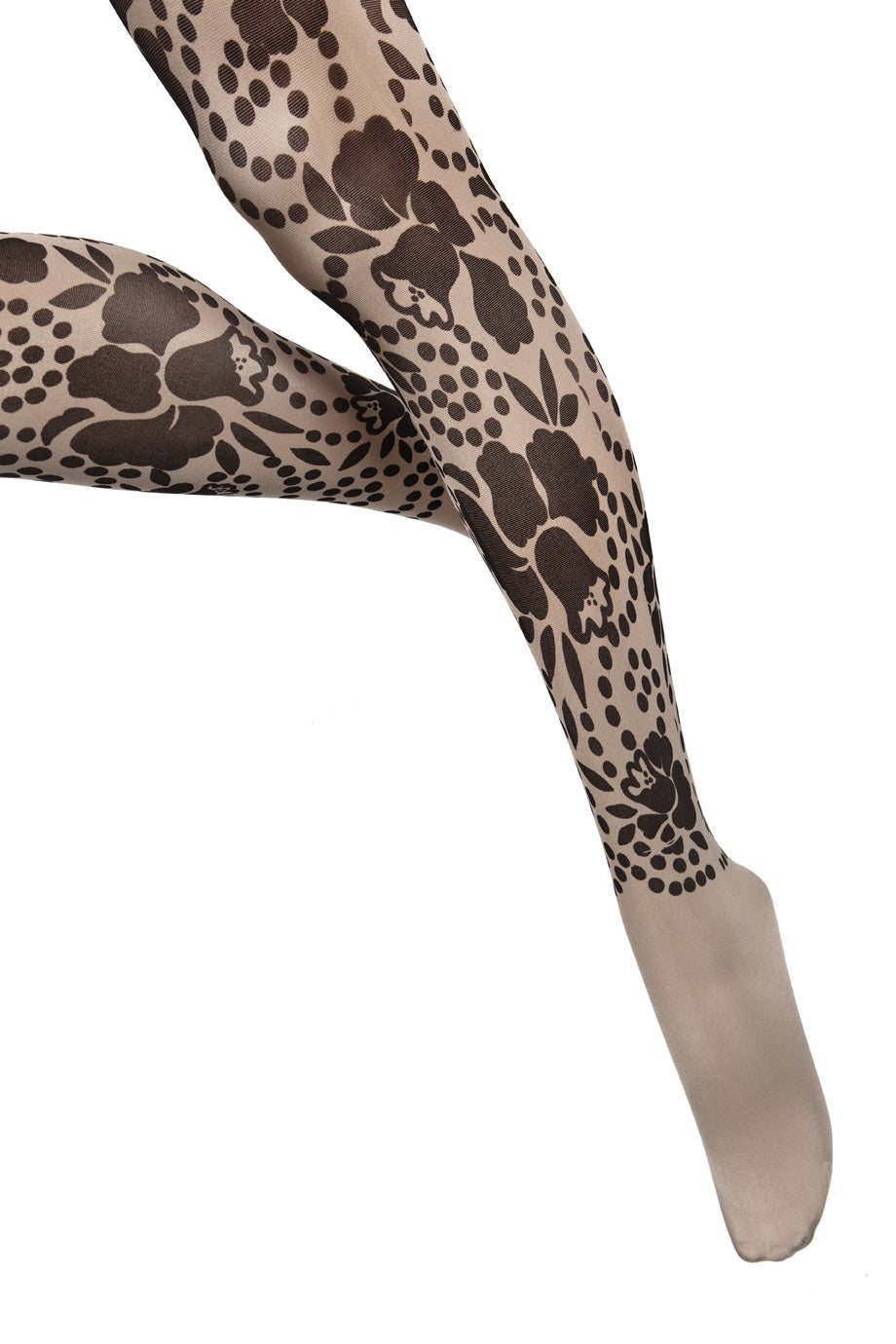 BEBAROQUE LOLITA Μπεζ Μαύρο Καλσόν με Σχέδια