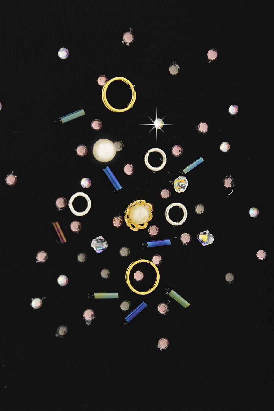 BEBAROQUE PETRA Μαύρο Καλσόν με Σχέδια