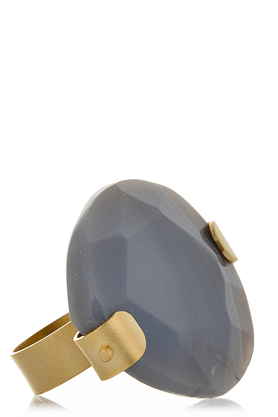 Γκρι Δαχτυλίδι με Πέτρα - By The Stones | Κοσμήματα