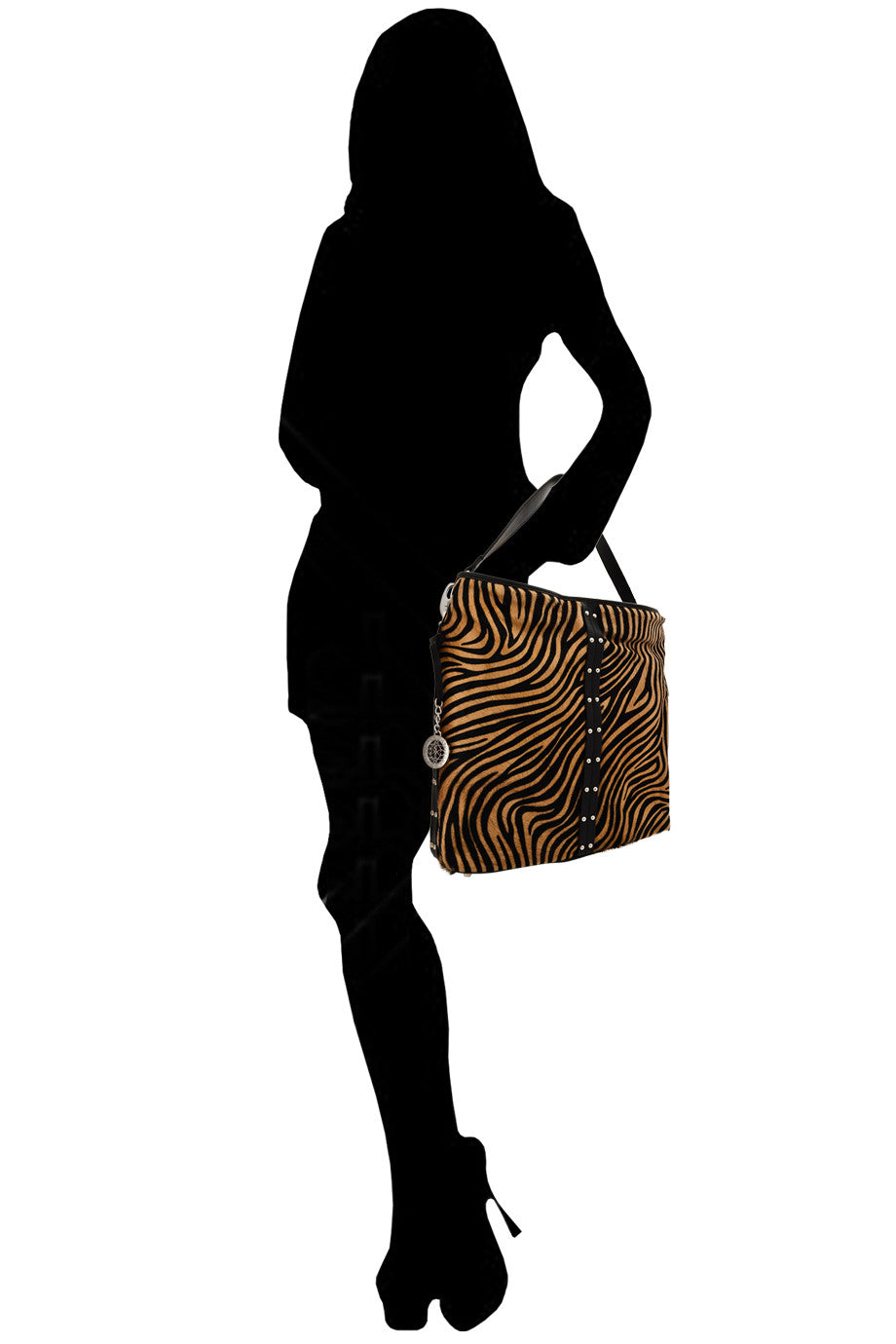 ZEBRINA Leather Shoulder Bag