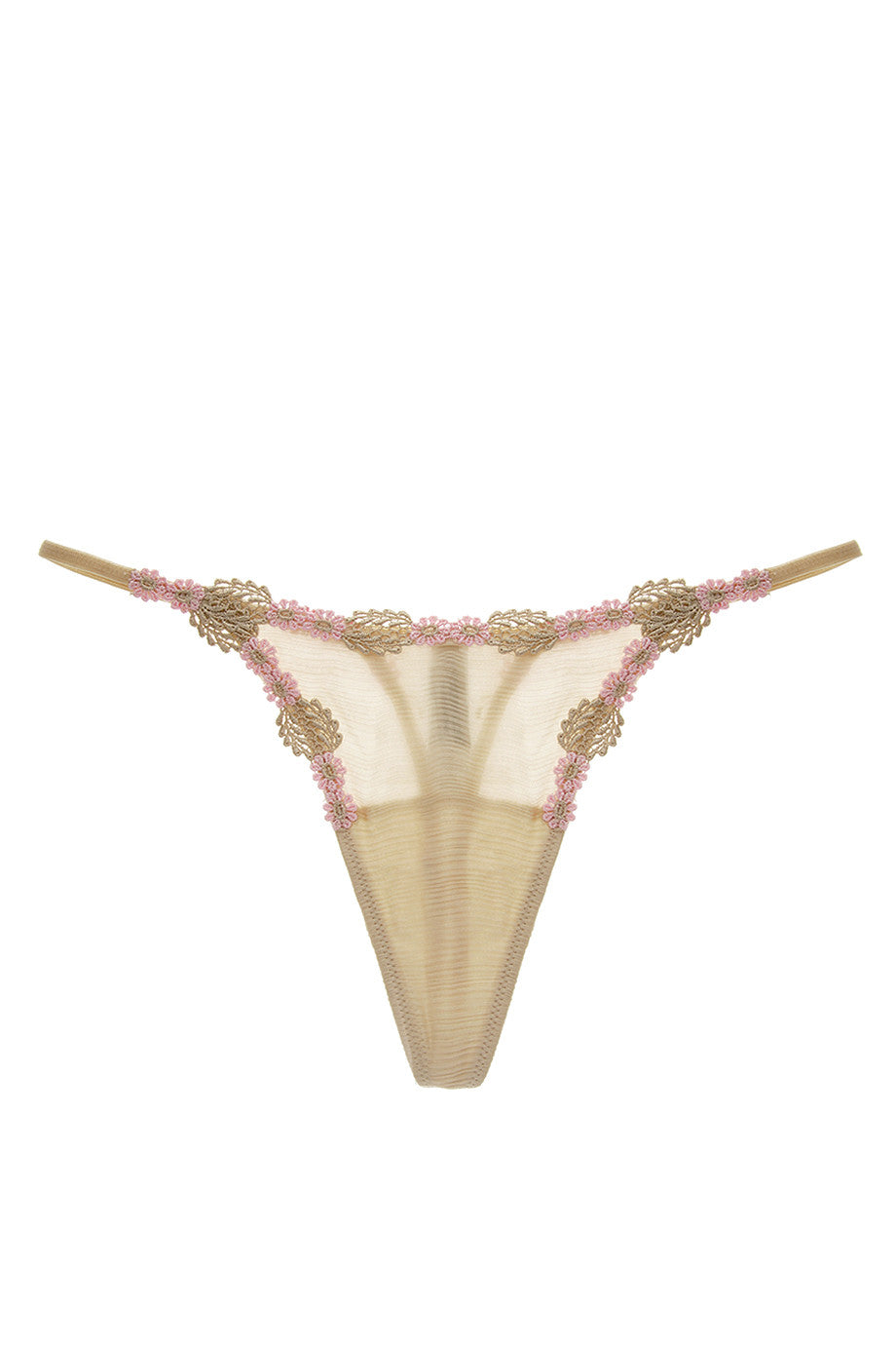 Εκρού Μεταξωτό Στρινγκ - Cotton Club | Γυναικεία Εσώρουχα