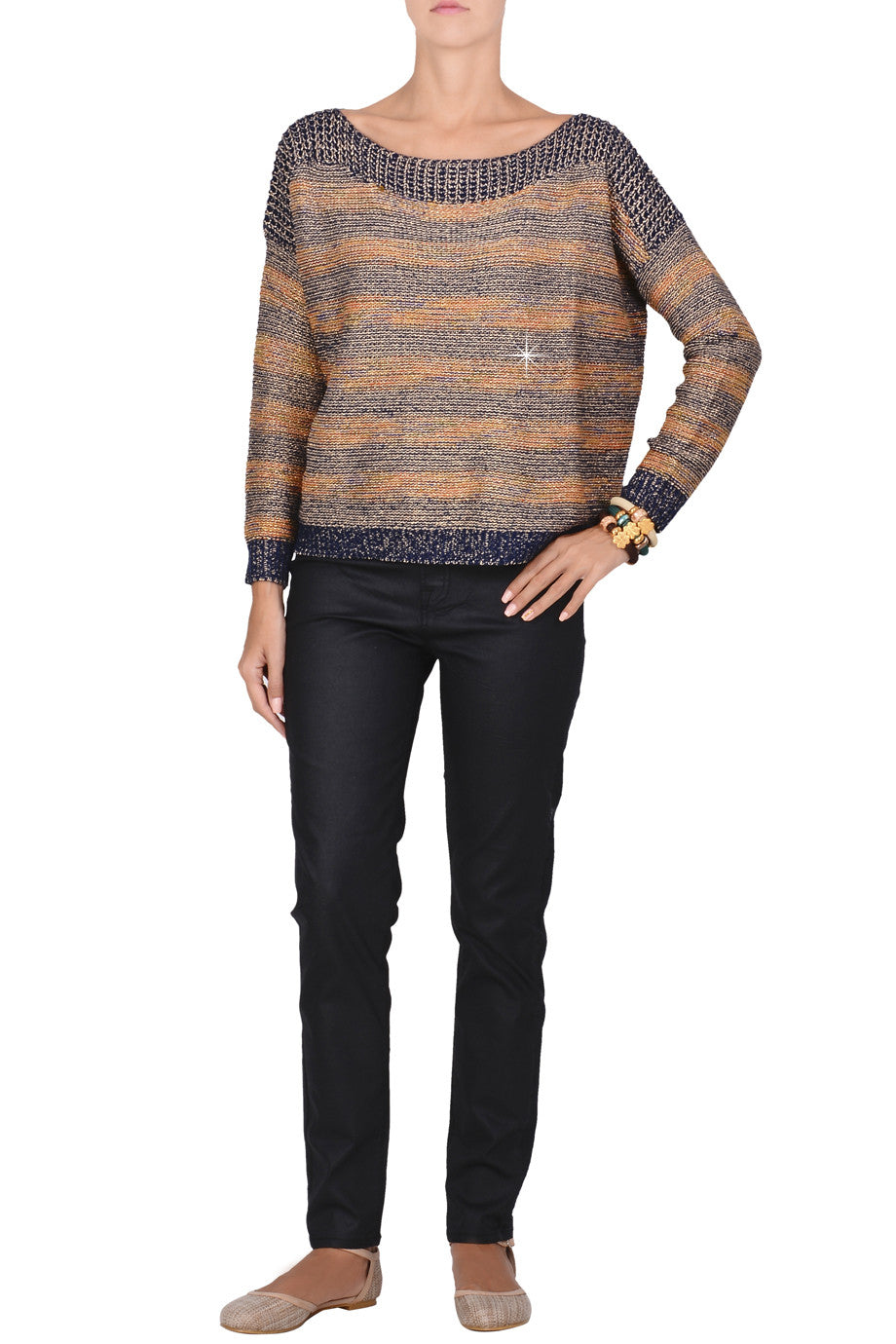 Μπλε Μακρυμάνικη Πλεκτή Μπλούζα | Γυναικεία Ρούχα