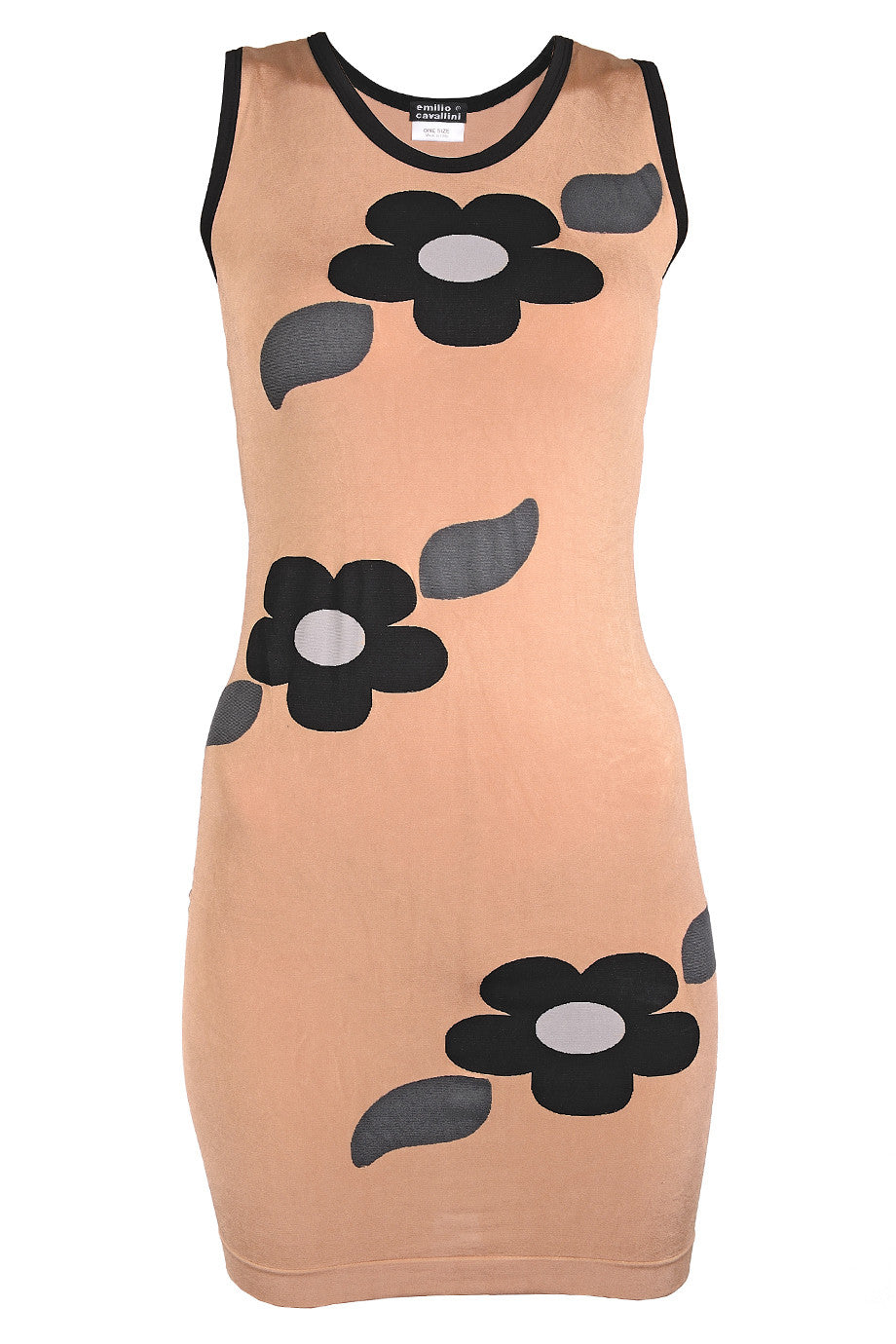 Μίνι Μαύρο Μπεζ Φόρεμα | Φορέματα - Emilio Cavallini