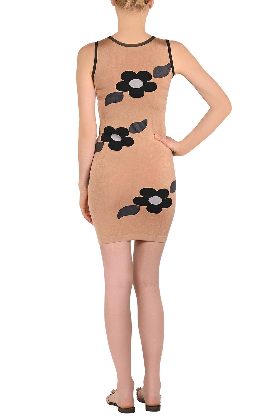 Μίνι Μαύρο Μπεζ Φόρεμα | Φορέματα - Emilio Cavallini