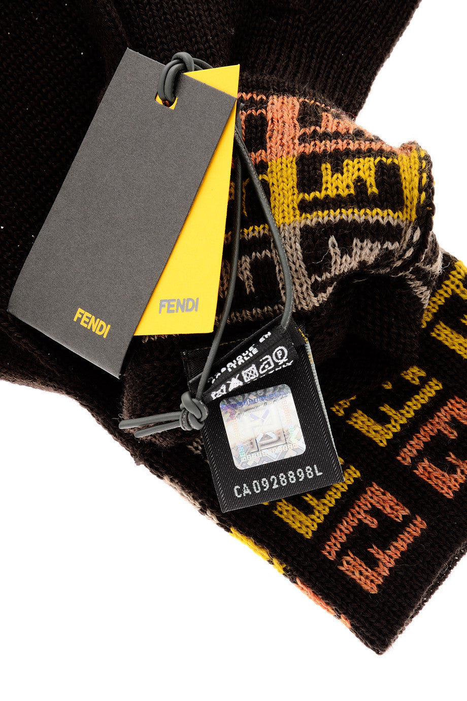 Καφέ Μάλλινα Γάντια - Fendi FF | Γυναικεία Γάντια