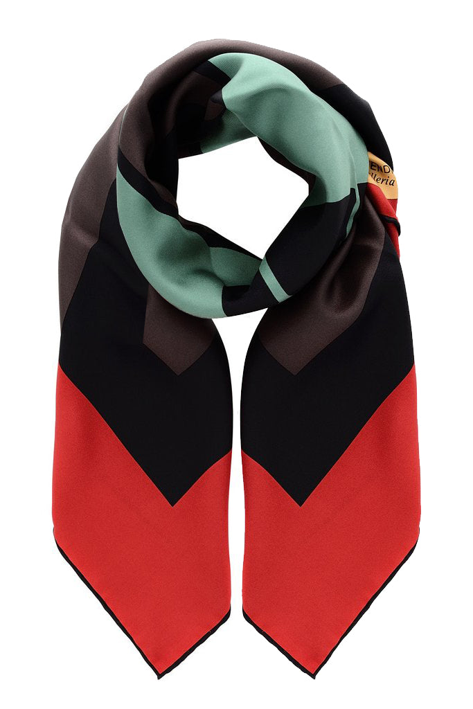 HORSE WARHOL Patterned Silk Scarf