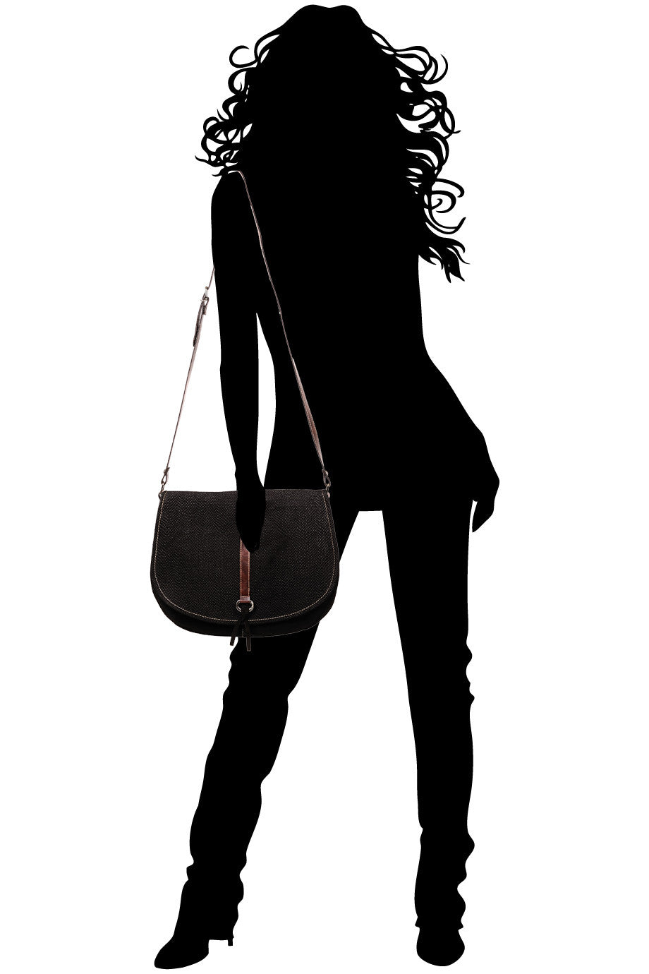 LEIA Black Cashmere Bag