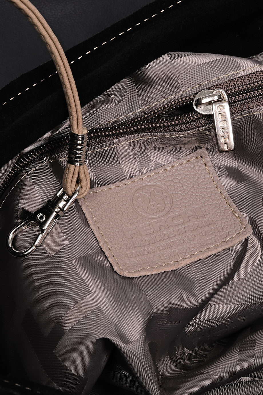 LEIA Black Cashmere Bag